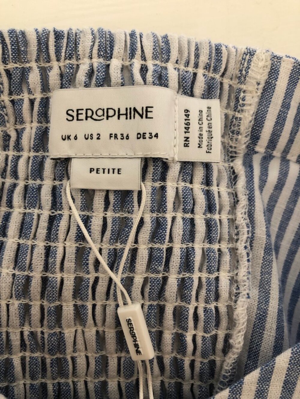 Seraphine Women's Linen Cotton Maternity Dress size 2 PETITE New with tags - Picture 4 of 5